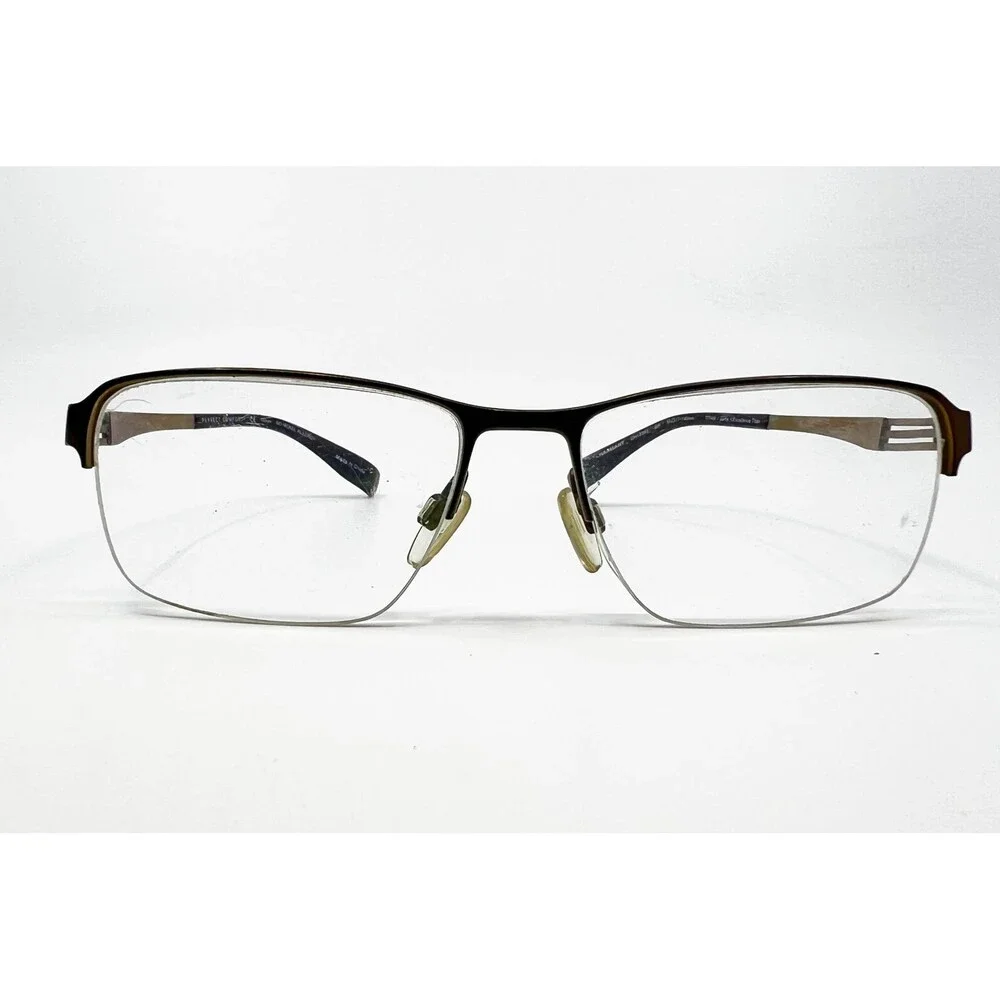 Charmant Perfect Comfort Eyeglasses Mens Brown Titan Excellence 55-17-140